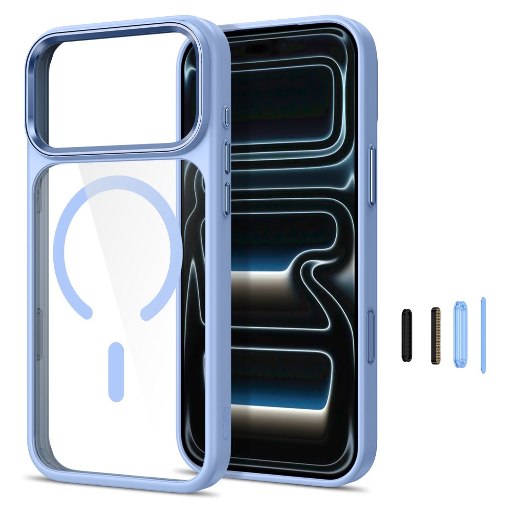 Tech-Protect Magmat Magsafe CC Case for iPhone 17 Pro Max / 18 Pro Max - Transparent Light Blue_1