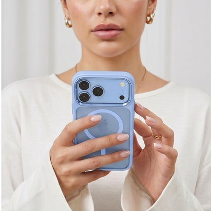 Tech-Protect Magmat Magsafe CC Case for iPhone 17 Pro Max / 18 Pro Max - Transparent Light Blue_5