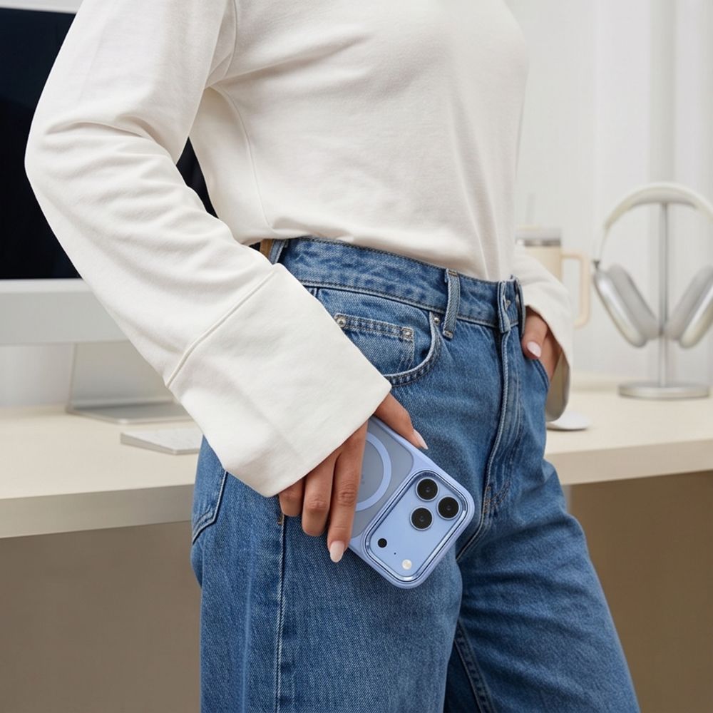 Tech-Protect Magmat Magsafe CC Case for iPhone 17 Pro Max / 18 Pro Max - Transparent Light Blue_6