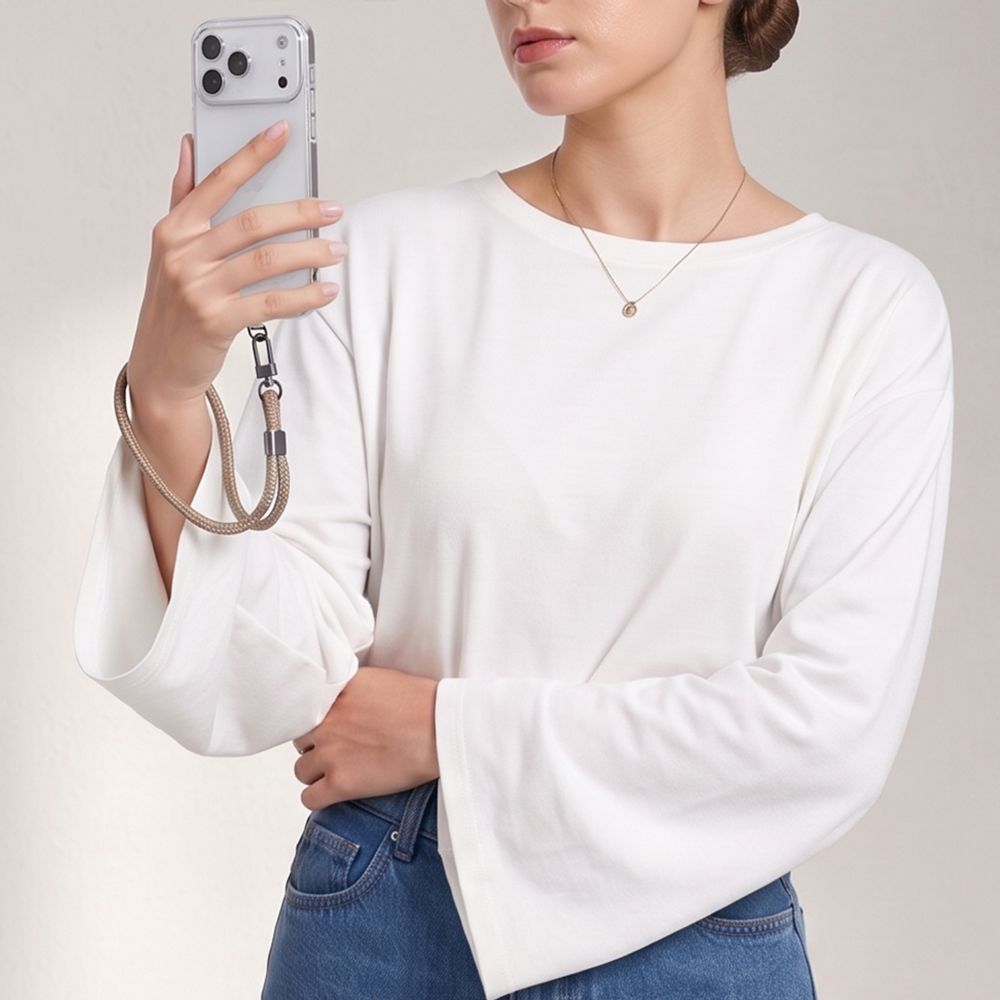 Tech-Protect C11S Rope Wrist Strap for Phone - Beige_6