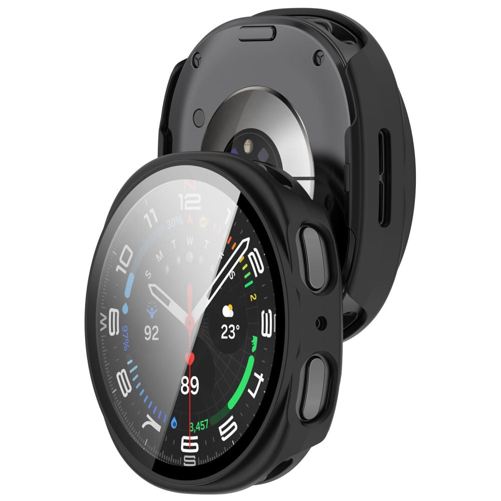 Tech-Protect Defense 2-Pack Case for Samsung Galaxy Watch 44mm - Clear Matte Black_7