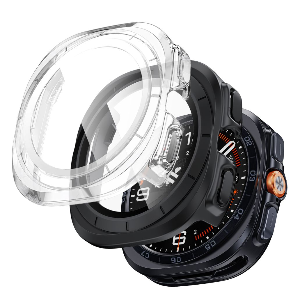 Tech-Protect Defense 2-Pack Case for Samsung Galaxy Watch Ultra 47mm - Clear Matte Black_0