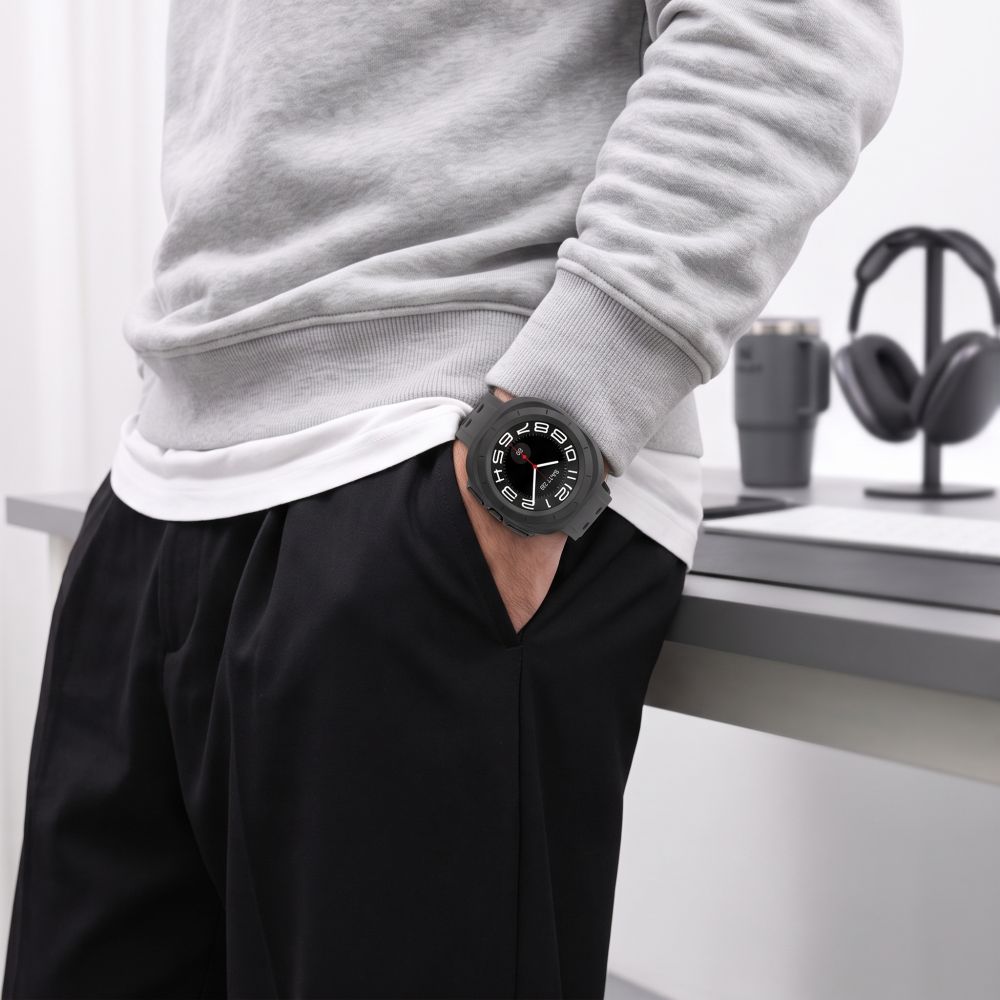 Tech-Protect Defense 2-Pack Case for Samsung Galaxy Watch Ultra 47mm - Clear Matte Black_9