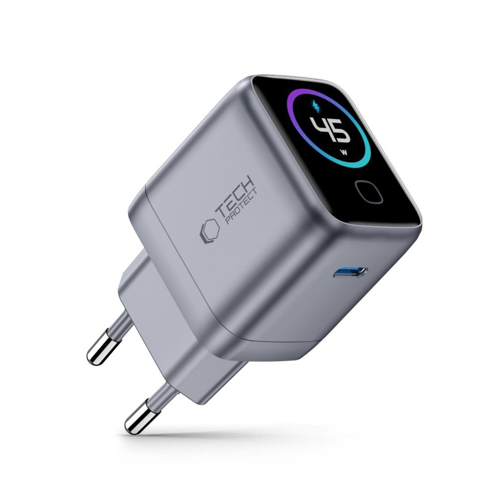 Tech-Protect PowerVision NC45W-GaN 1-Port PD 45W Wall Charger - Dark Gray_1