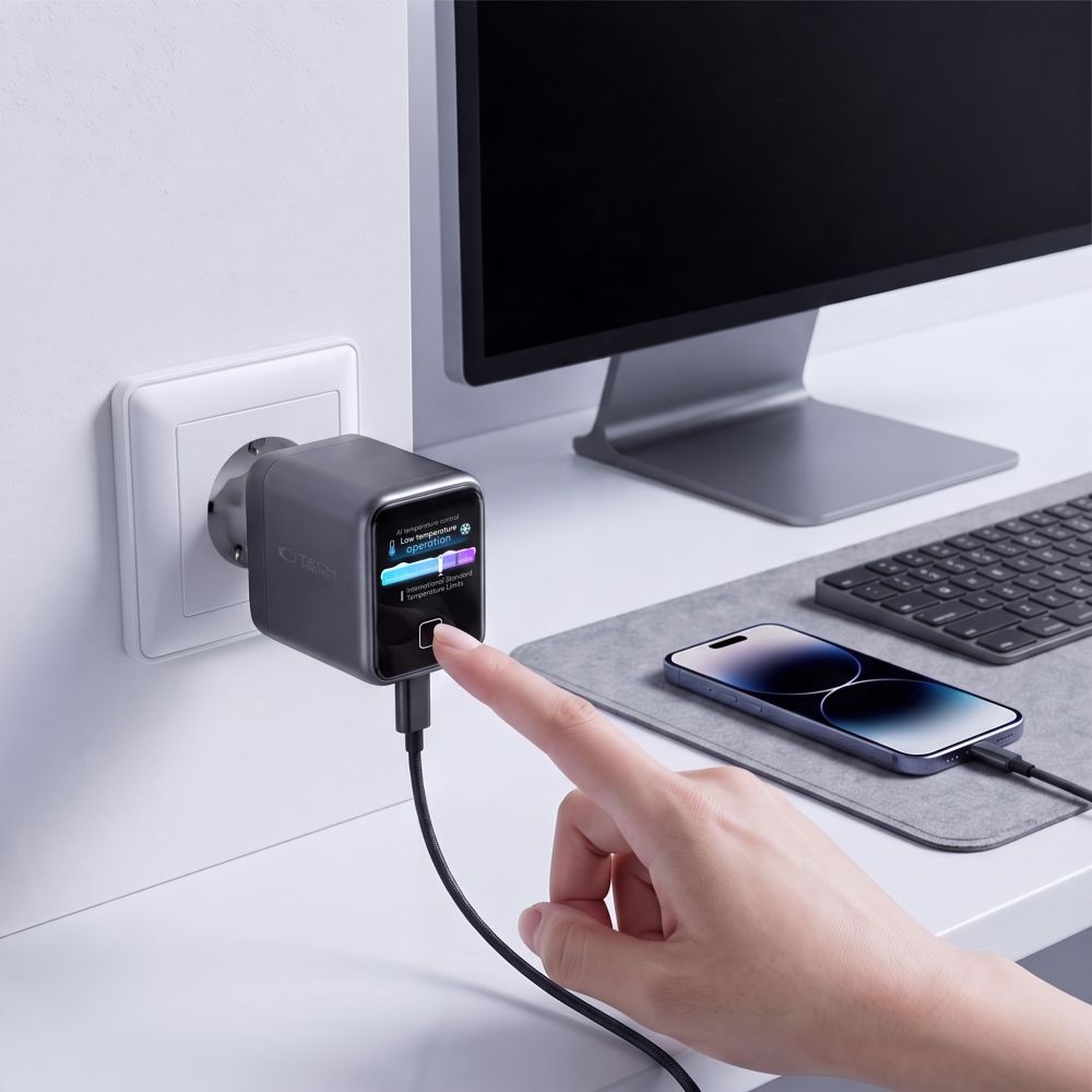 Tech-Protect PowerVision NC45W-GaN 1-Port PD 45W Wall Charger - Dark Gray_6