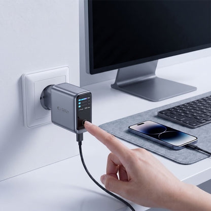 Tech-Protect PowerVision NC100W-GaN 3-Port PD 100W / QC3.0 Wall Charger - Dark Gray_6