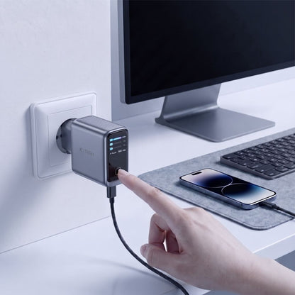 Tech-Protect PowerVision NC140W-GaN 4-PORT PD 140W / QC3.0 Wall Charger - Dark Gray_6