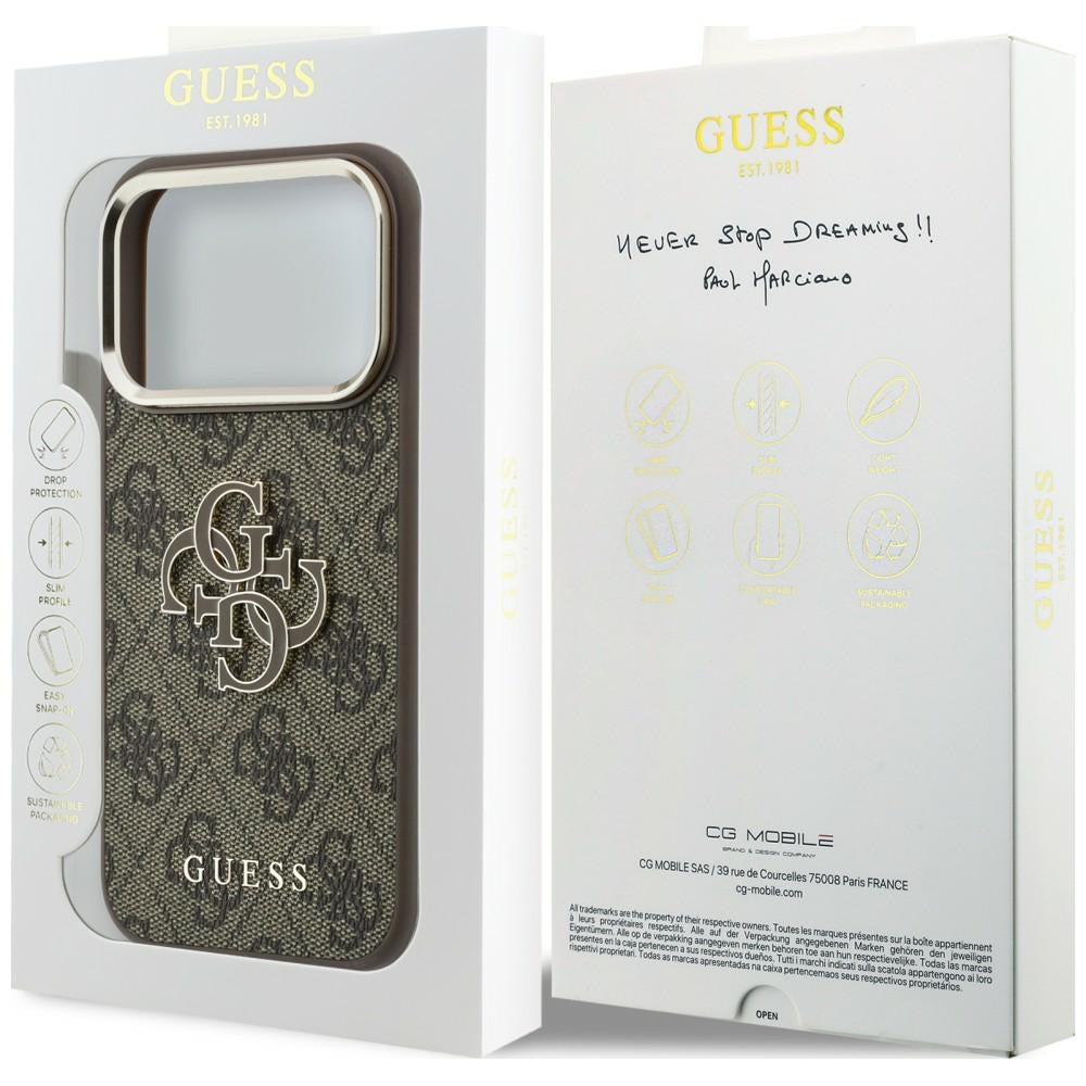Guess 4G &amp; Big Resin Logo Case for iPhone 17 Pro / 18 Pro - Brown_7