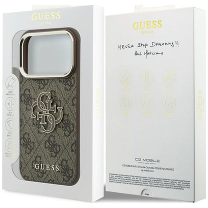 Guess 4G &amp; Big Resin Logo Case for iPhone 17 Pro / 18 Pro - Brown_7