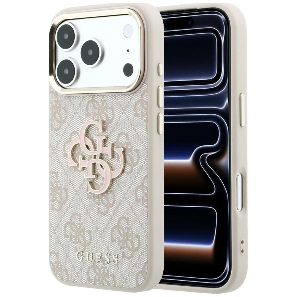 Guess 4G &amp; Big Resin Logo Case for iPhone 17 Pro / 18 Pro - Pink_0