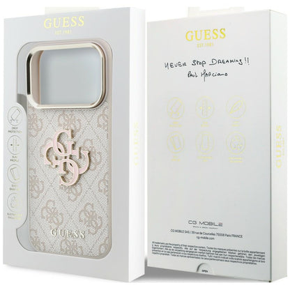 Guess 4G &amp; Big Resin Logo Case for iPhone 17 Pro / 18 Pro - Pink_7