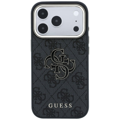 Guess 4G &amp; Big Resin Logo Case for iPhone 17 Pro Max / 18 Pro Max - Black_2