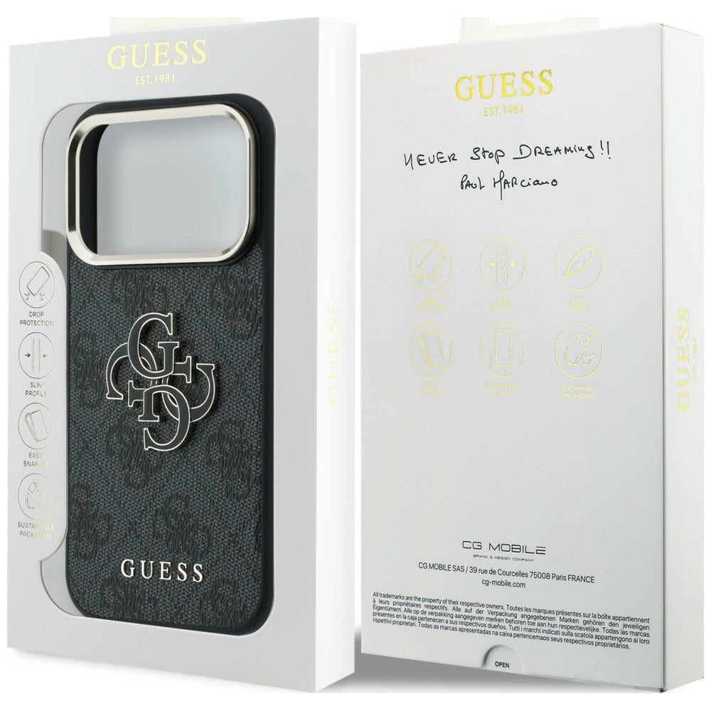 Guess 4G &amp; Big Resin Logo Case for iPhone 17 Pro Max / 18 Pro Max - Black_7