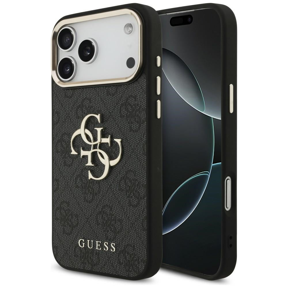 Guess 4G Big 4G Classic Logo Case for iPhone 17 Pro Max / 18 Pro Max - Black and Gold_0