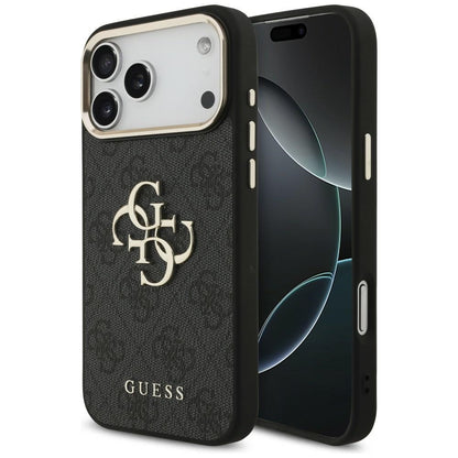 Guess 4G Big 4G Classic Logo Case for iPhone 17 Pro Max / 18 Pro Max - Black and Gold_0