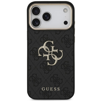 Guess 4G Big 4G Classic Logo Case for iPhone 17 Pro Max / 18 Pro Max - Black and Gold_2