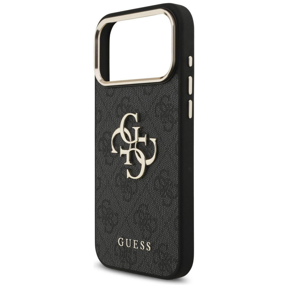 Guess 4G Big 4G Classic Logo Case for iPhone 17 Pro Max / 18 Pro Max - Black and Gold_5