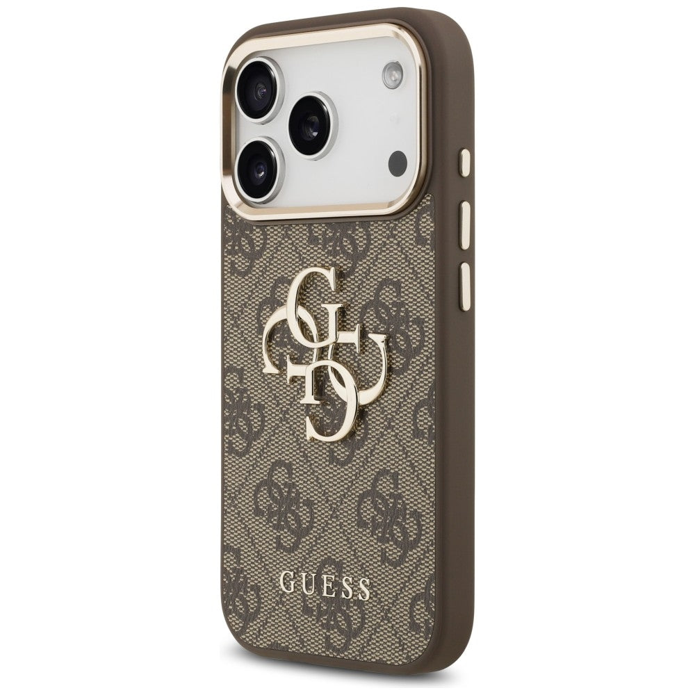 Guess 4G Big 4G Classic Logo Case for iPhone 17 Pro / 18 Pro - Brown and Gold_1