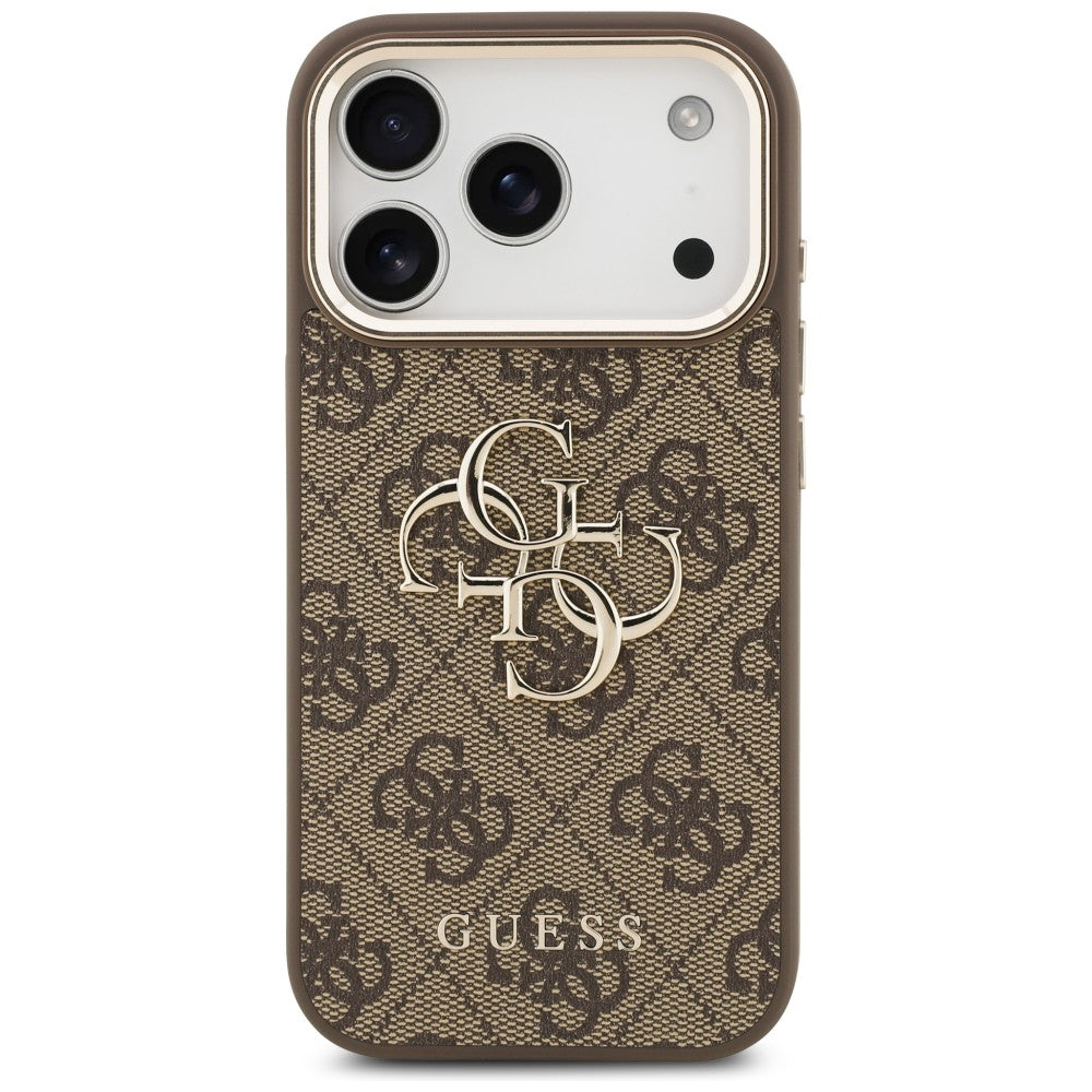 Guess 4G Big 4G Classic Logo Case for iPhone 17 Pro / 18 Pro - Brown and Gold_2