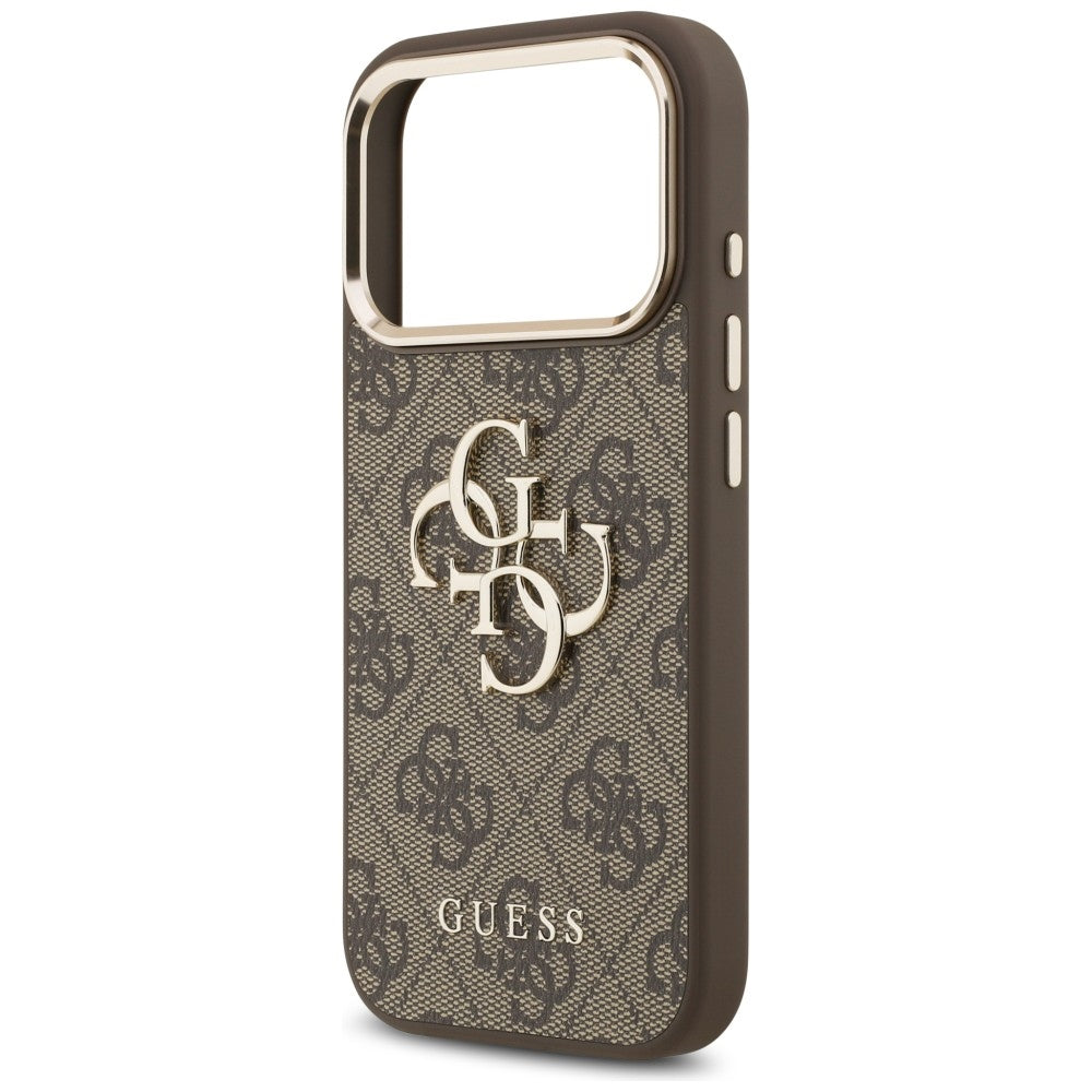 Guess 4G Big 4G Classic Logo Case for iPhone 17 Pro / 18 Pro - Brown and Gold_5