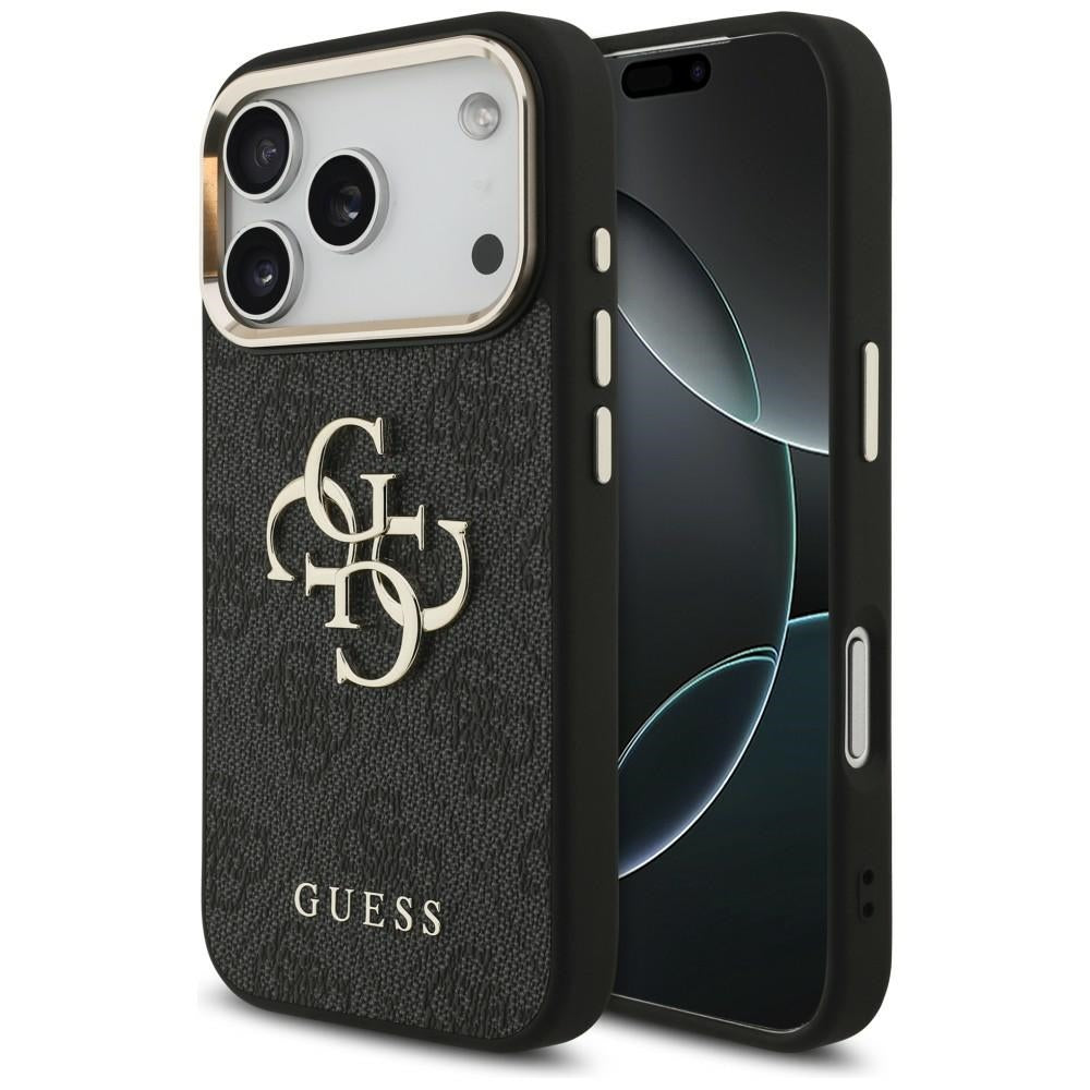 Guess 4G Big 4G Classic Logo Case for iPhone 17 Pro / 18 Pro - Black and Gold_0