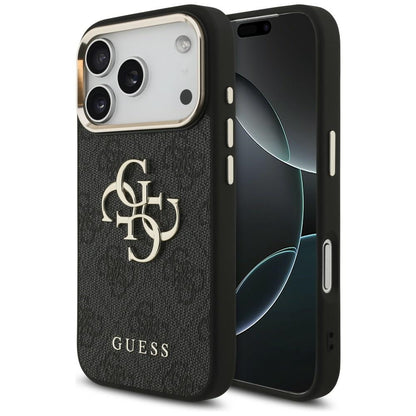 Guess 4G Big 4G Classic Logo Case for iPhone 17 Pro / 18 Pro - Black and Gold_0