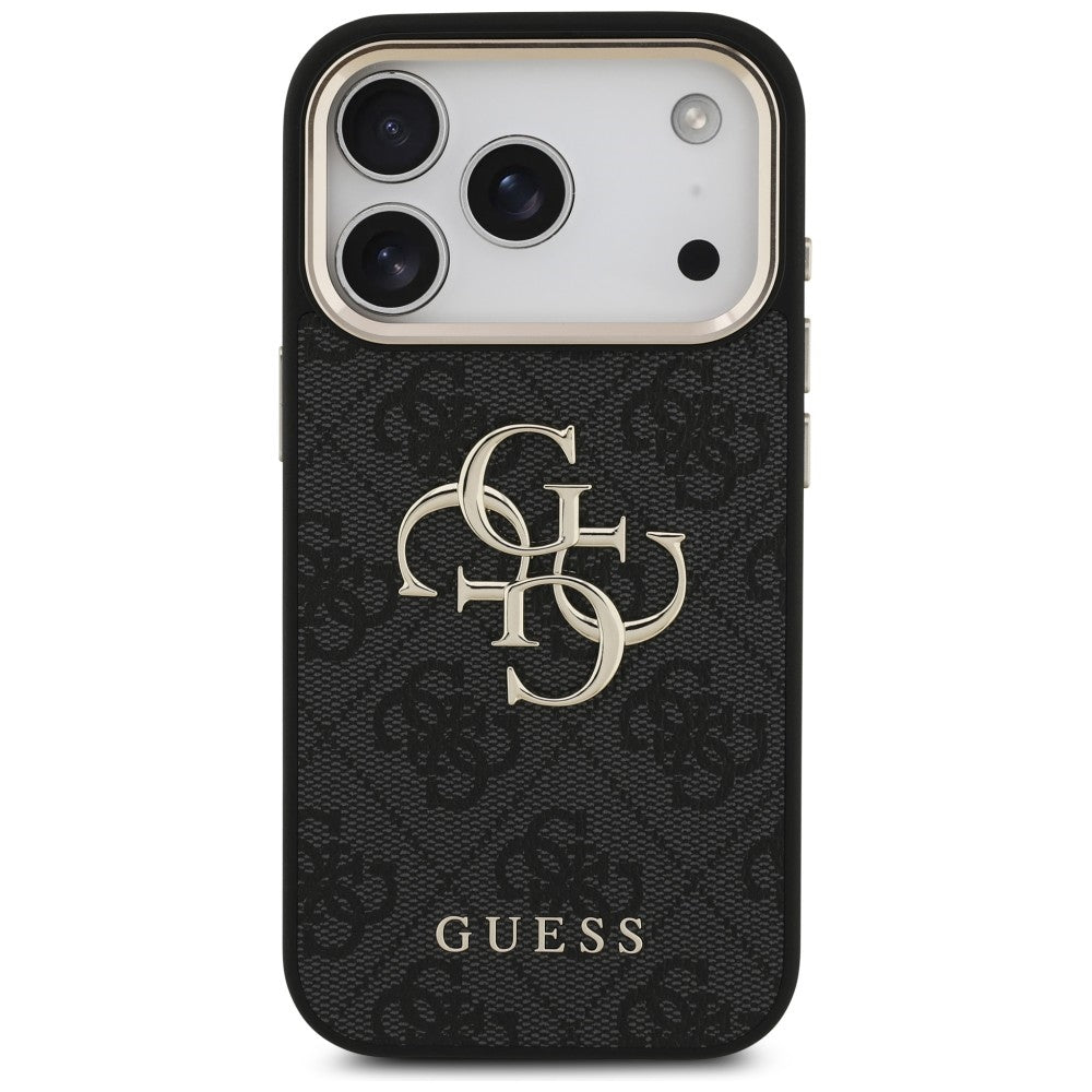Guess 4G Big 4G Classic Logo Case for iPhone 17 Pro / 18 Pro - Black and Gold_2