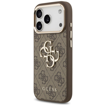 Guess 4G Big 4G Classic Logo Case for iPhone 17 Pro Max / 18 Pro Max - Brown and Gold_1