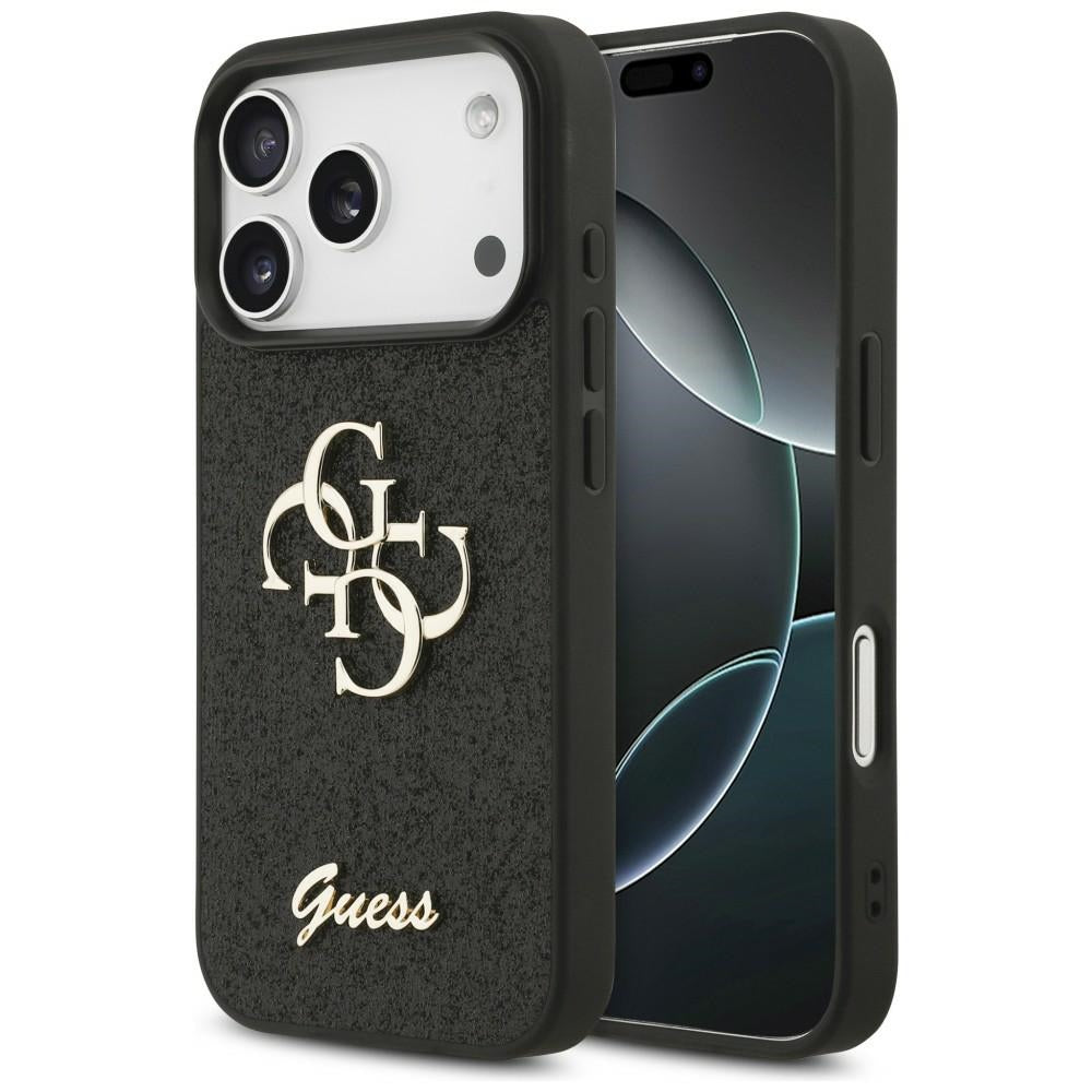 Guess Fixed Glitter Big 4G Case for iPhone 17 Pro / 18 Pro - Black_0
