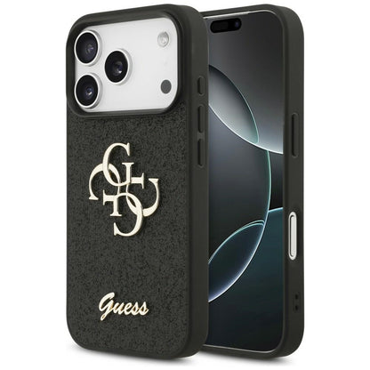 Guess Fixed Glitter Big 4G Case for iPhone 17 Pro / 18 Pro - Black_0