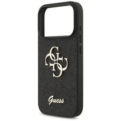 Guess Fixed Glitter Big 4G Case for iPhone 17 Pro / 18 Pro - Black_5