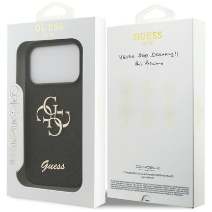 Guess Fixed Glitter Big 4G Case for iPhone 17 Pro / 18 Pro - Black_7