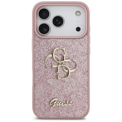 Guess Fixed Glitter Big 4G Case for iPhone 17 Pro / 18 Pro - Pink_2