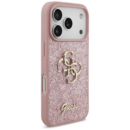 Guess Fixed Glitter Big 4G Case for iPhone 17 Pro / 18 Pro - Pink_3