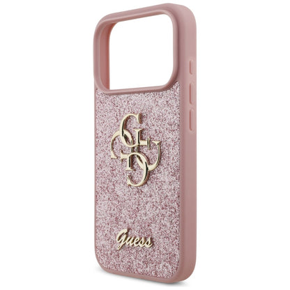 Guess Fixed Glitter Big 4G Case for iPhone 17 Pro / 18 Pro - Pink_5