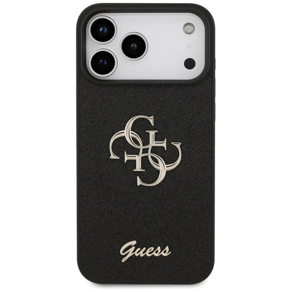 Guess Fixed Glitter Big 4G Case for iPhone 17 Pro Max / 18 Pro Max - Black_2