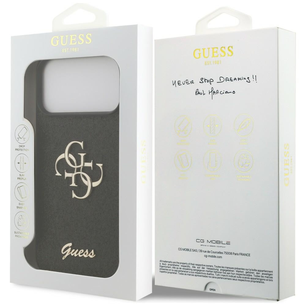 Guess Fixed Glitter Big 4G Case for iPhone 17 Pro Max / 18 Pro Max - Black_7