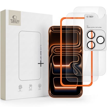 Tech-Protect Easy Set+ 2-Pack Tempered Glass for the Display and Tempered Glass for the Lens for iPhone 18 Pro_0