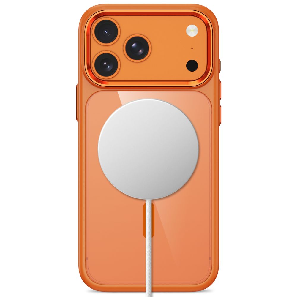 Tech-Protect Magmat Magsafe CC case for iPhone 17 Pro / 18 Pro - orange-transparent_3