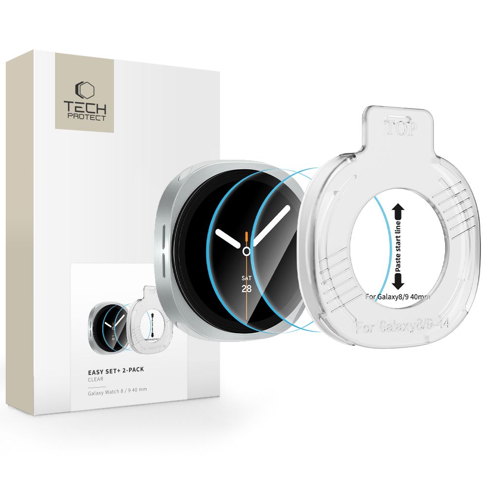 Tech-Protect Easy Set+ 2-Pack Tempered Glass for Samsung Galaxy Watch Ultra 40mm_0