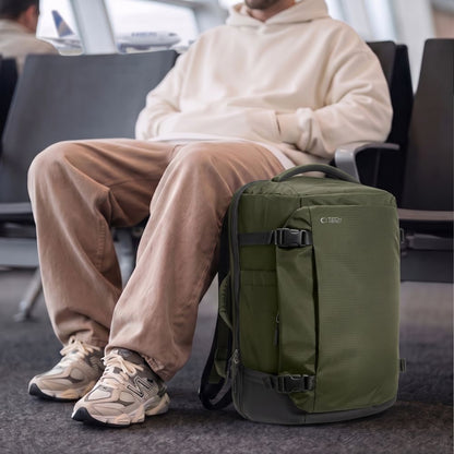 Tech-Protect Defender S70 RYANAIR &amp; WIZZAIR 24L Laptop Backpack - Dark Green_12