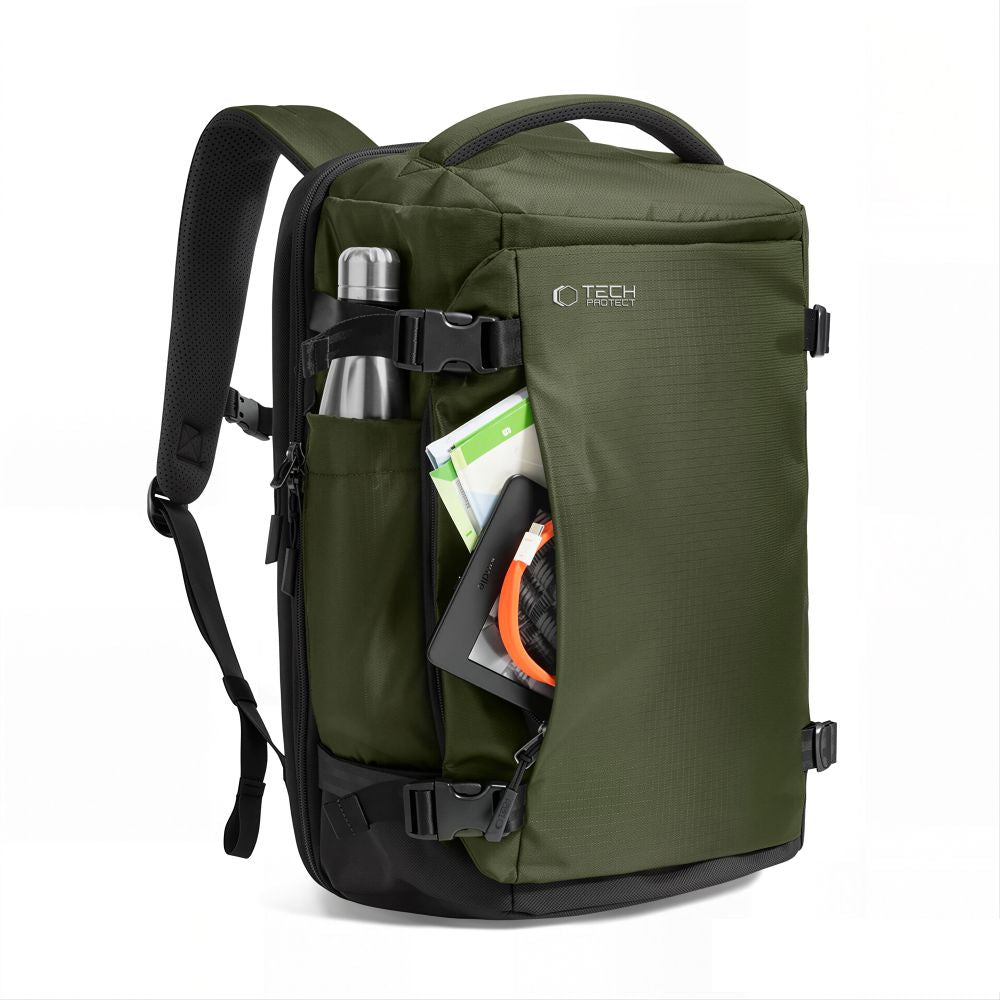Tech-Protect Defender S70 RYANAIR &amp; WIZZAIR 24L Laptop Backpack - Dark Green_2