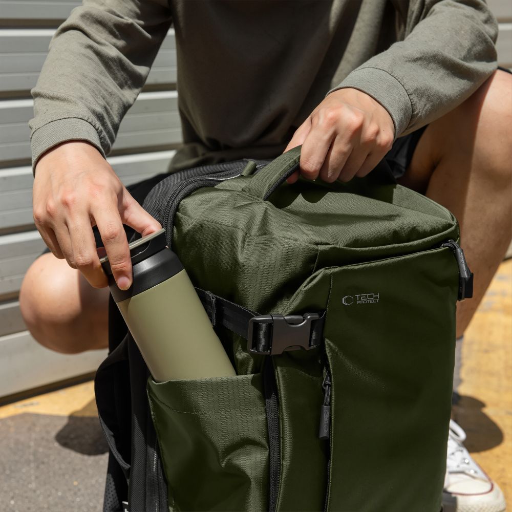 Tech-Protect Defender S70 RYANAIR &amp; WIZZAIR 24L Laptop Backpack - Dark Green_8