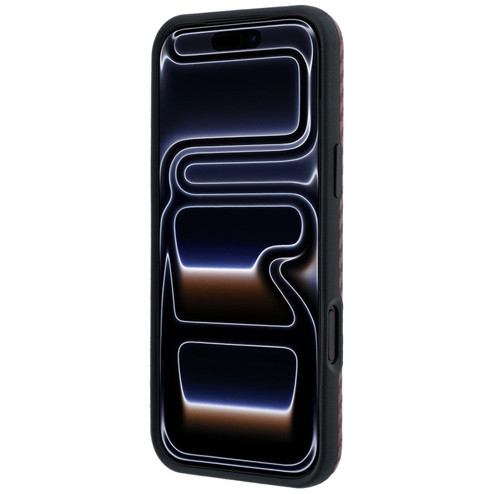 BMW M Carbon Metal Logo MagSafe Case for iPhone 17 Pro / 18 Pro - Burgundy_4