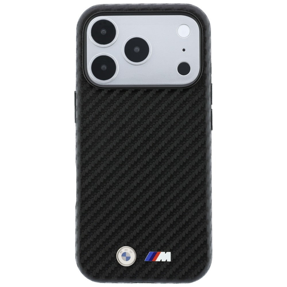 BMW M Carbon Metal Logo MagSafe Case for iPhone 17 Pro / 18 Pro - Black_2