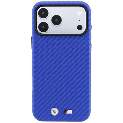 BMW M Carbon Metal Logo MagSafe Case for iPhone 17 Pro / 18 Pro - Blue_2