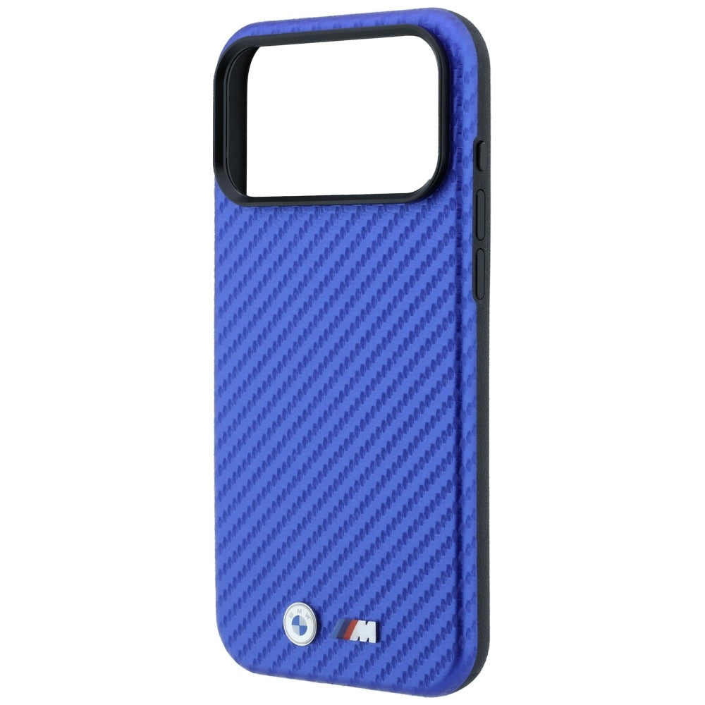 BMW M Carbon Metal Logo MagSafe Case for iPhone 17 Pro / 18 Pro - Blue_5