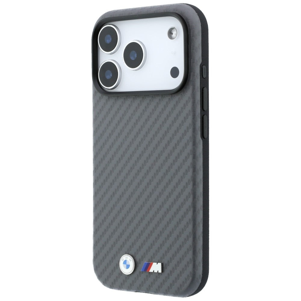 BMW M Carbon Metal Logo MagSafe Case for iPhone 17 Pro / 18 Pro - Gray_1