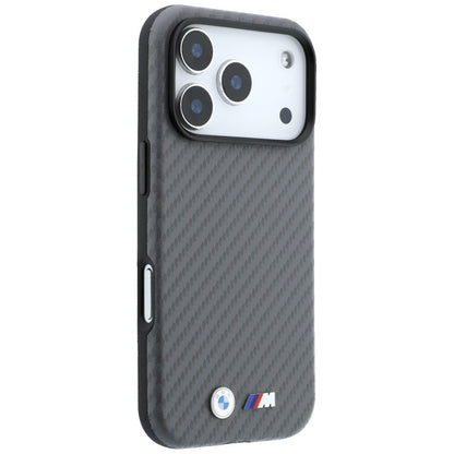 BMW M Carbon Metal Logo MagSafe Case for iPhone 17 Pro / 18 Pro - Gray_3
