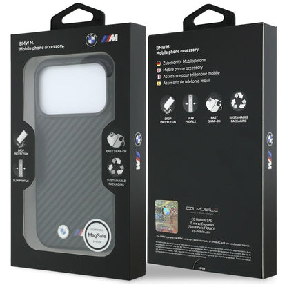 BMW M Carbon Metal Logo MagSafe Case for iPhone 17 Pro Max / 18 Pro Max - Black_7
